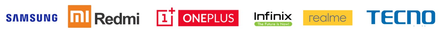 Samsung, Redmi, OnePlus, Realme, Infinix, Tecno